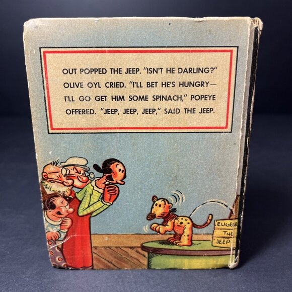 Vintage 1937 Popeye And The Jeep By Segar 1405 Big Little Book HC USA - Picture 2 of 13